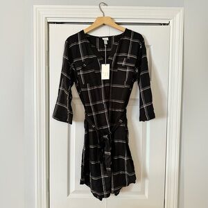 NWT size large black plaid from a new day
